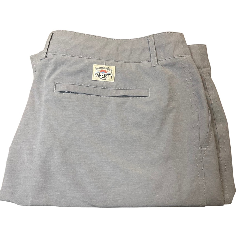 Faherty All Day Shorts Men's Lightweight Drawstring Gray Casual Size 38